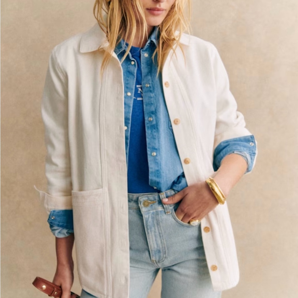 Sezane Cream Will Jacket